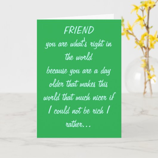 DE KAART VAN DE VERJAARDAG VAN DE VRIEND (Gele Bloem)