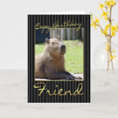 De Kaart van de Verjaardag van de vriend met (Gele Bloem)