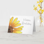 De Kaart van de Verjaardag van de zonnebloem (Gele Bloem)