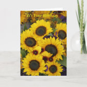 De Kaart van de Verjaardag van de zonnebloem (Voorkant)