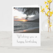 De Kaart van de Verjaardag van de Zonsondergang (Gele Bloem)