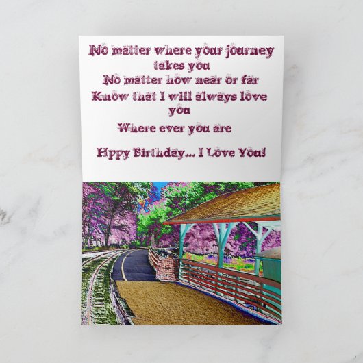 De kaart van de Verjaardag van de zoon (Binnen)