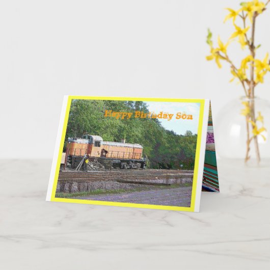 De kaart van de Verjaardag van de zoon (Gele Bloem)