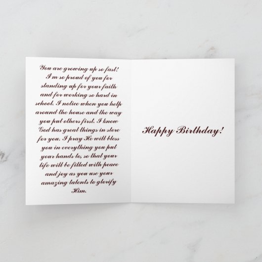 De Kaart van de Verjaardag van de zoon (Binnen)