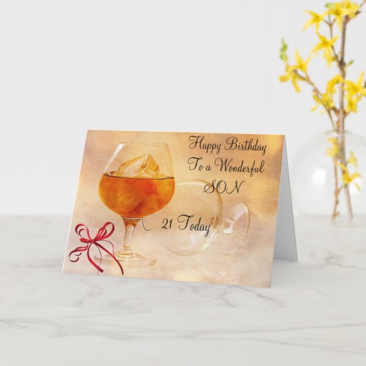 DE KAART VAN DE VERJAARDAG VAN DE ZOON (Gele Bloem)