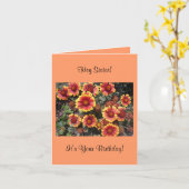 De Kaart van de Verjaardag van de zuster (Gele Bloem)
