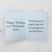 De Kaart van de Verjaardag van de zuster (Binnen)