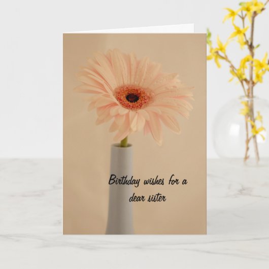 De Kaart van de Verjaardag van de Zuster van de (Gele Bloem)