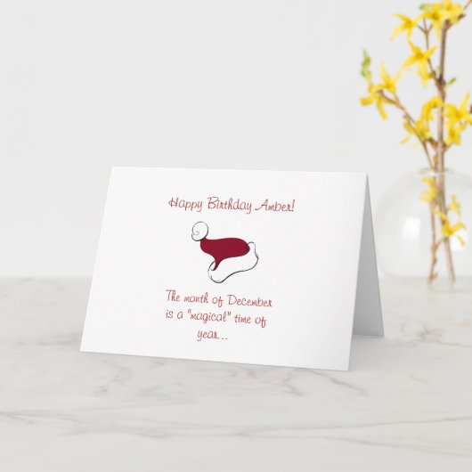 De Kaart van de Verjaardag van december (Gele Bloem)