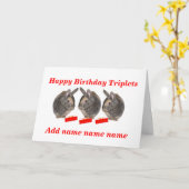 De Kaart van de Verjaardag van drietallen, voegt (Gele Bloem)