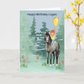 De Kaart van de verjaardag van een Jongen op een P (Gele Bloem)