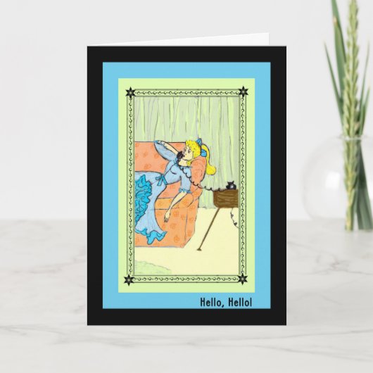 De Kaart van de verjaardag van een Oude Modedag. (Voorkant)