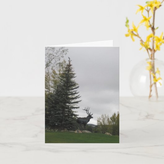 De Kaart van de Verjaardag van elanden (Gele Bloem)