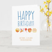 De Kaart van de Verjaardag van Emoji van Facebook (Gele Bloem)