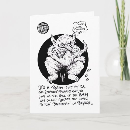 De Kaart van de Verjaardag van FICTS "Gerald" (Voorkant)