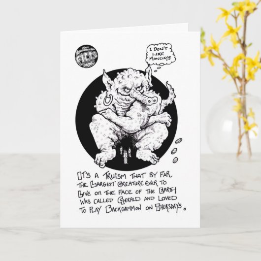 De Kaart van de Verjaardag van FICTS "Gerald" (Gele Bloem)