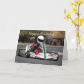 De kaart van de verjaardag van gaat karting kart (Gele Bloem)