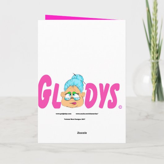 De Kaart van de Verjaardag van Gladys (Achterkant)