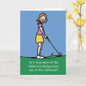 De kaart van de Verjaardag van golfspelers (Gele Bloem)