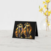 De Kaart van de Verjaardag van het art deco door (Gele Bloem)