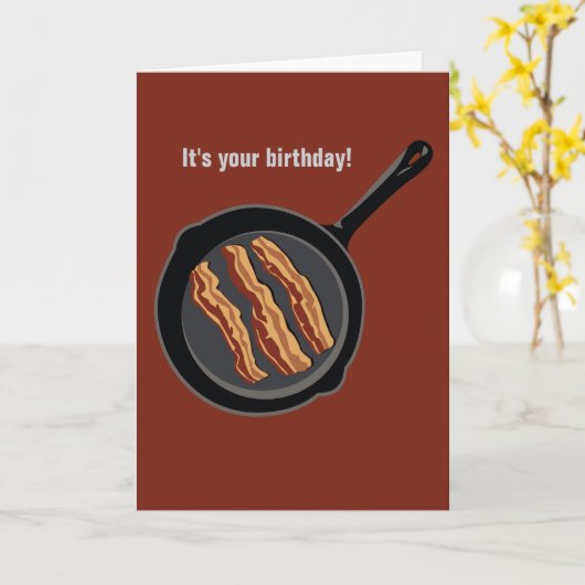 De Kaart van de Verjaardag van het bacon (Gele Bloem)