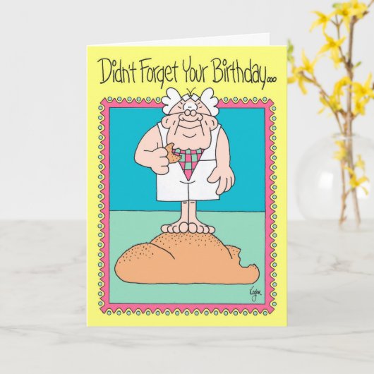 De Kaart van de Verjaardag van het BROODJE (Gele Bloem)