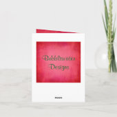 De Kaart van de Verjaardag van het Damast van Doll (Achterkant)