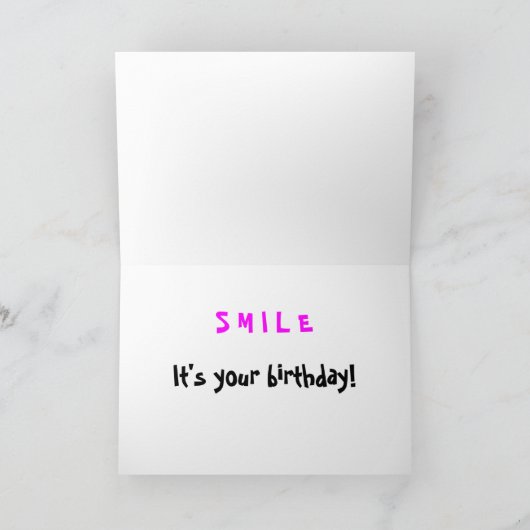 De Kaart van de Verjaardag van het gezicht (Binnen)