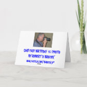 De Kaart van de VERJAARDAG van het GEZICHT van de (Achterkant)