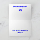 De Kaart van de VERJAARDAG van het GEZICHT van de (Binnen)