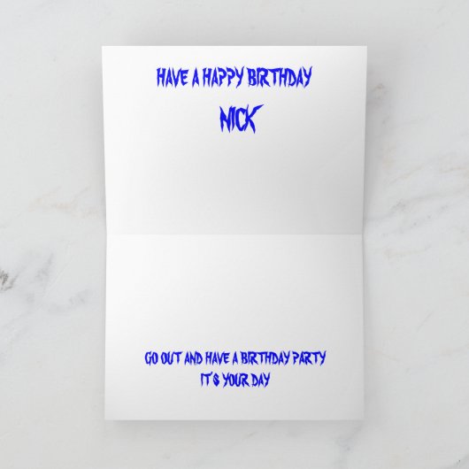 De Kaart van de VERJAARDAG van het GEZICHT van de (Binnen)