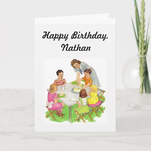 De Kaart van de Verjaardag van het kind, het (Voorkant)