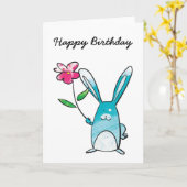 De Kaart van de Verjaardag van het konijn (Gele Bloem)