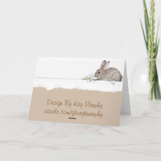 De kaart van de Verjaardag van het konijntje (Achterkant)