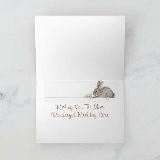 De kaart van de Verjaardag van het konijntje (Binnen)