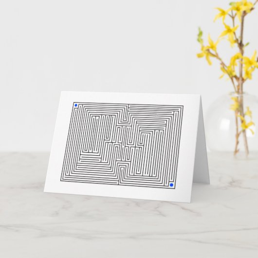 De Kaart van de Verjaardag van het labyrint (Gele Bloem)