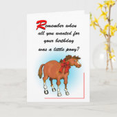 De Kaart van de Verjaardag van het pony (Gele Bloem)