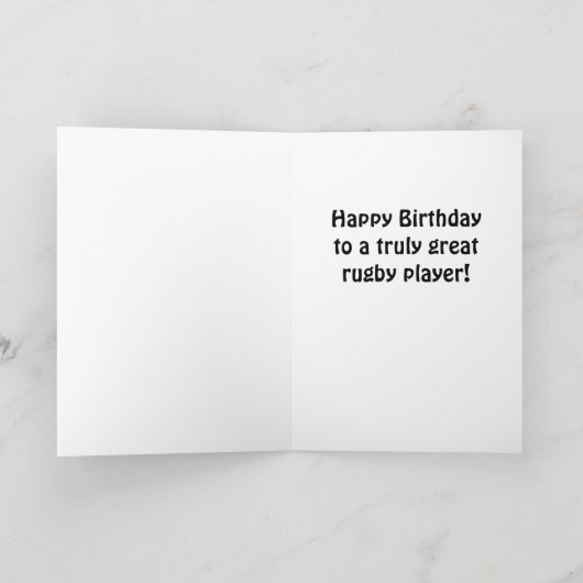 De Kaart van de Verjaardag van het rugby (Binnen)