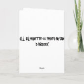 De Kaart van de Verjaardag van het Silhouet van de (Achterkant)