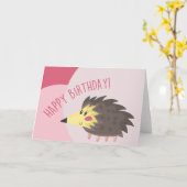 De Kaart van de Verjaardag van het stekelvarken (Gele Bloem)