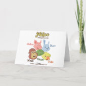 De Kaart van de Verjaardag van het Strand van (Achterkant)