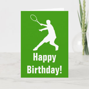 De kaart van de Verjaardag van het tennis met