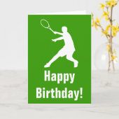 De kaart van de Verjaardag van het tennis met (Gele Bloem)