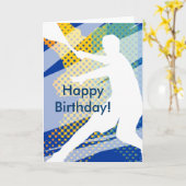 De Kaart van de Verjaardag van het tennis voor man (Gele Bloem)