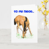 De Kaart van de Verjaardag van het "veulen" voor (Gele Bloem)