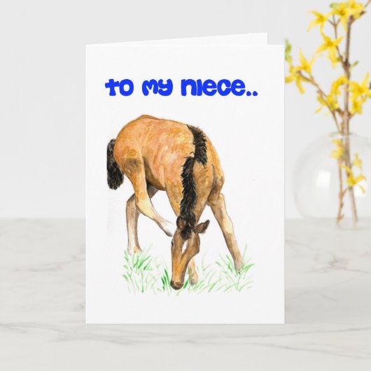 De Kaart van de Verjaardag van het "veulen" voor (Gele Bloem)