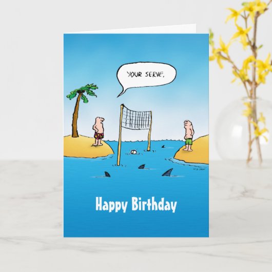 De Kaart van de Verjaardag van het Volleyball van (Gele Bloem)