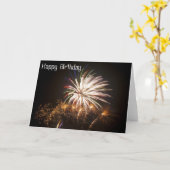 De Kaart van de Verjaardag van het vuurwerk (Gele Bloem)