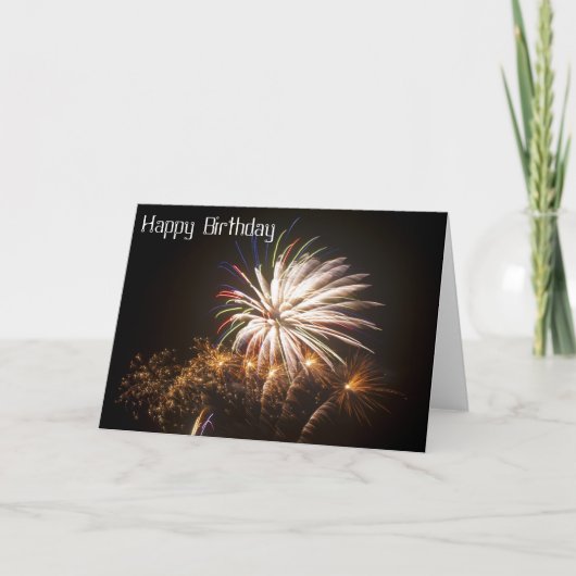 De Kaart van de Verjaardag van het vuurwerk (Voorkant)