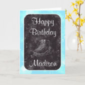 De Kaart van de Verjaardag van kunstschaatsen (Gele Bloem)